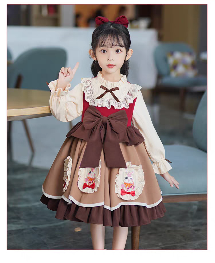 پیراهن عروسکی دخترانه وارداتی